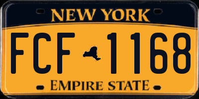 NY license plate FCF1168