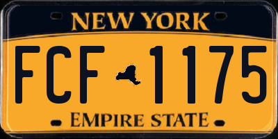 NY license plate FCF1175