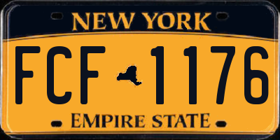 NY license plate FCF1176