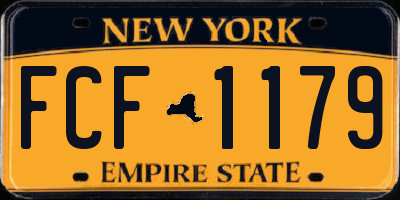 NY license plate FCF1179