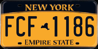 NY license plate FCF1186