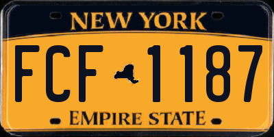 NY license plate FCF1187