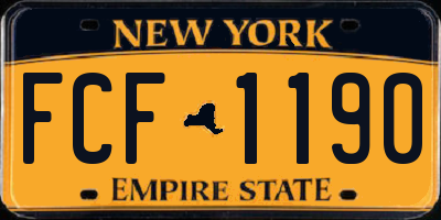NY license plate FCF1190