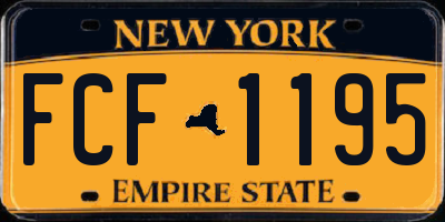 NY license plate FCF1195