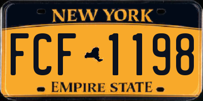NY license plate FCF1198