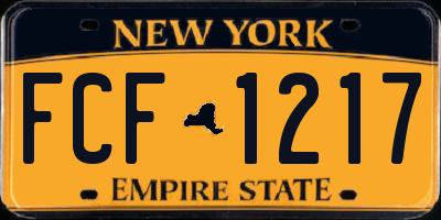 NY license plate FCF1217