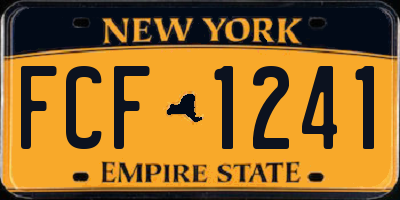 NY license plate FCF1241