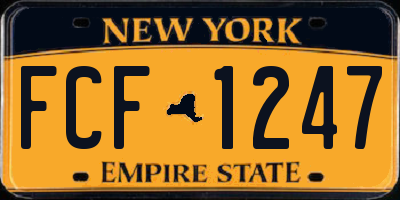 NY license plate FCF1247