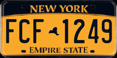 NY license plate FCF1249