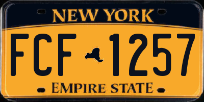 NY license plate FCF1257