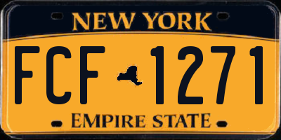 NY license plate FCF1271