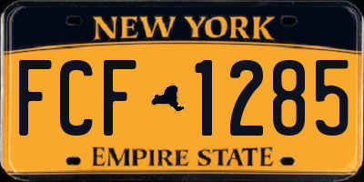 NY license plate FCF1285
