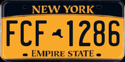 NY license plate FCF1286