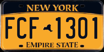 NY license plate FCF1301