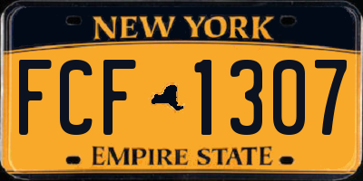 NY license plate FCF1307