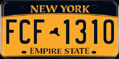 NY license plate FCF1310
