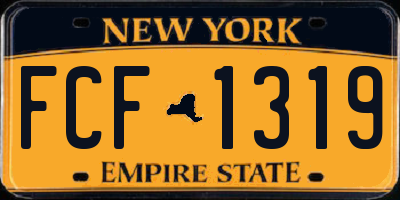 NY license plate FCF1319
