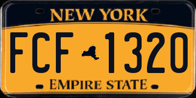 NY license plate FCF1320