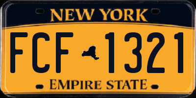 NY license plate FCF1321