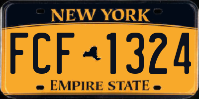 NY license plate FCF1324