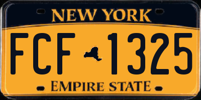 NY license plate FCF1325