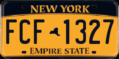 NY license plate FCF1327