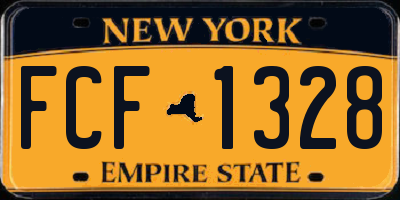 NY license plate FCF1328