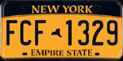 NY license plate FCF1329