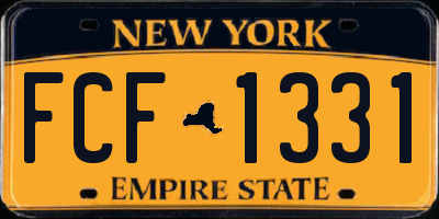 NY license plate FCF1331