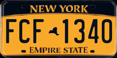 NY license plate FCF1340