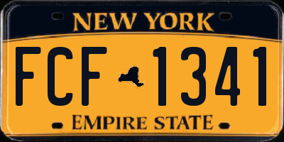NY license plate FCF1341