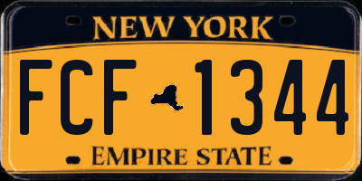 NY license plate FCF1344