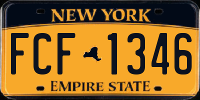 NY license plate FCF1346
