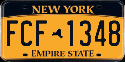 NY license plate FCF1348