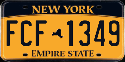 NY license plate FCF1349