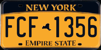 NY license plate FCF1356