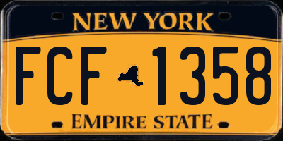 NY license plate FCF1358