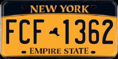 NY license plate FCF1362