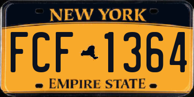 NY license plate FCF1364