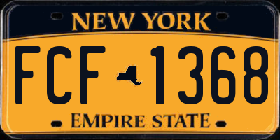 NY license plate FCF1368