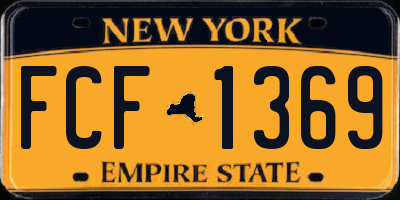 NY license plate FCF1369