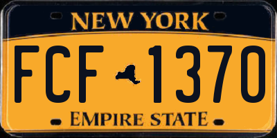 NY license plate FCF1370