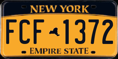 NY license plate FCF1372