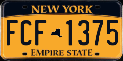 NY license plate FCF1375