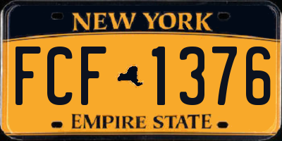 NY license plate FCF1376