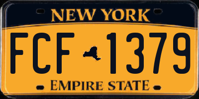 NY license plate FCF1379