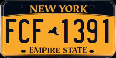 NY license plate FCF1391