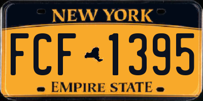 NY license plate FCF1395