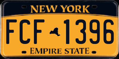 NY license plate FCF1396