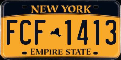 NY license plate FCF1413